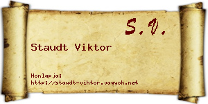 Staudt Viktor névjegykártya